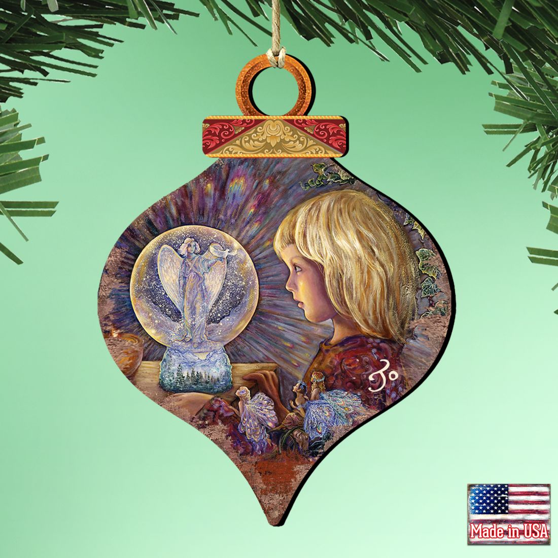 Fairy Wooden Ornaments by Josephine Wall - Christmas Decor - 845619-JW-1
