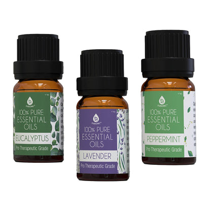 3 pack of 100% Pure Essential Oils (Eucalyptus, Lavender & Peppermint)-1