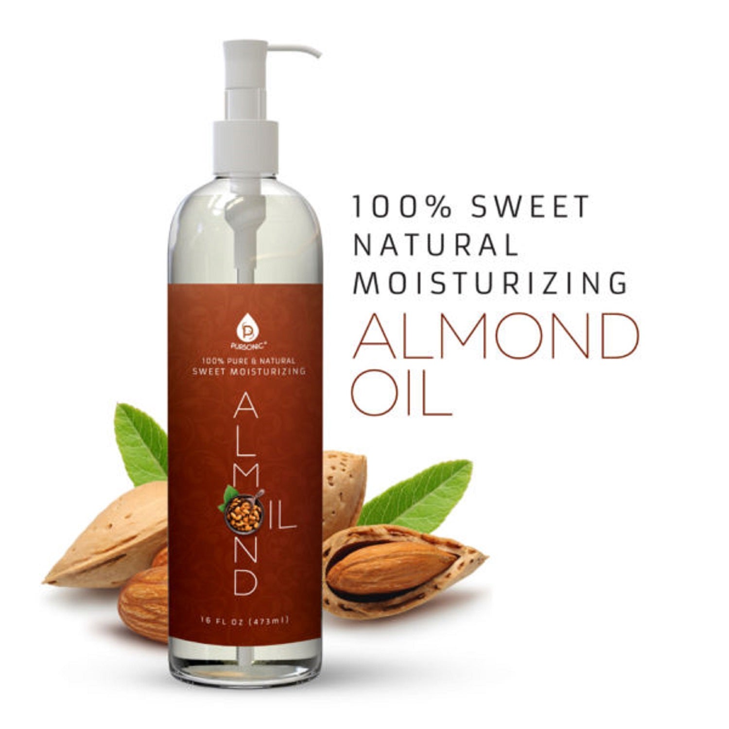 100% Pure & Natural Sweet Almond oil 16 Oz.-2