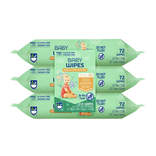 Baby Wipes – Aloe Vera & Shea Butter Infused | 99% Water-Based | Resealable Pack for Sensitive Skin-0