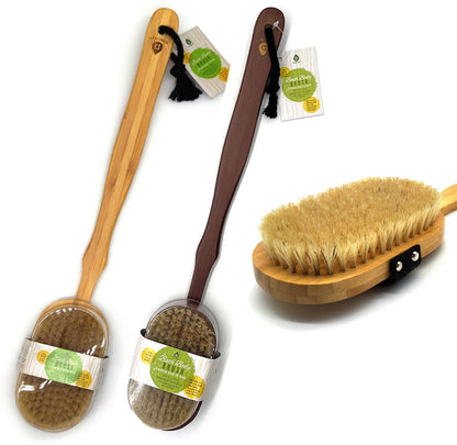 Bath Body Brush With Long Bamboo Handle-0