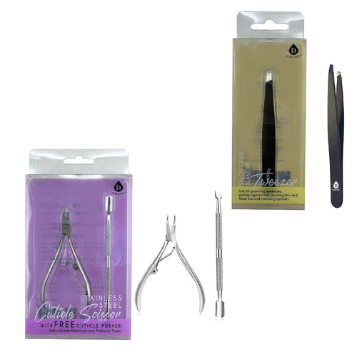 Precision Perfection Bundle: Slant Tip Tweezer + Salon-Grade Nail Care Kit-0