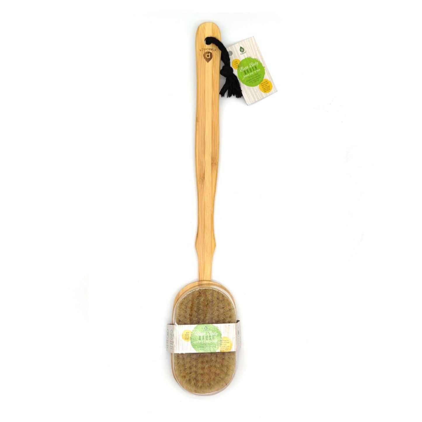 Bath Body Brush With Long Bamboo Handle-1