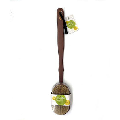 Bath Body Brush With Long Bamboo Handle-2