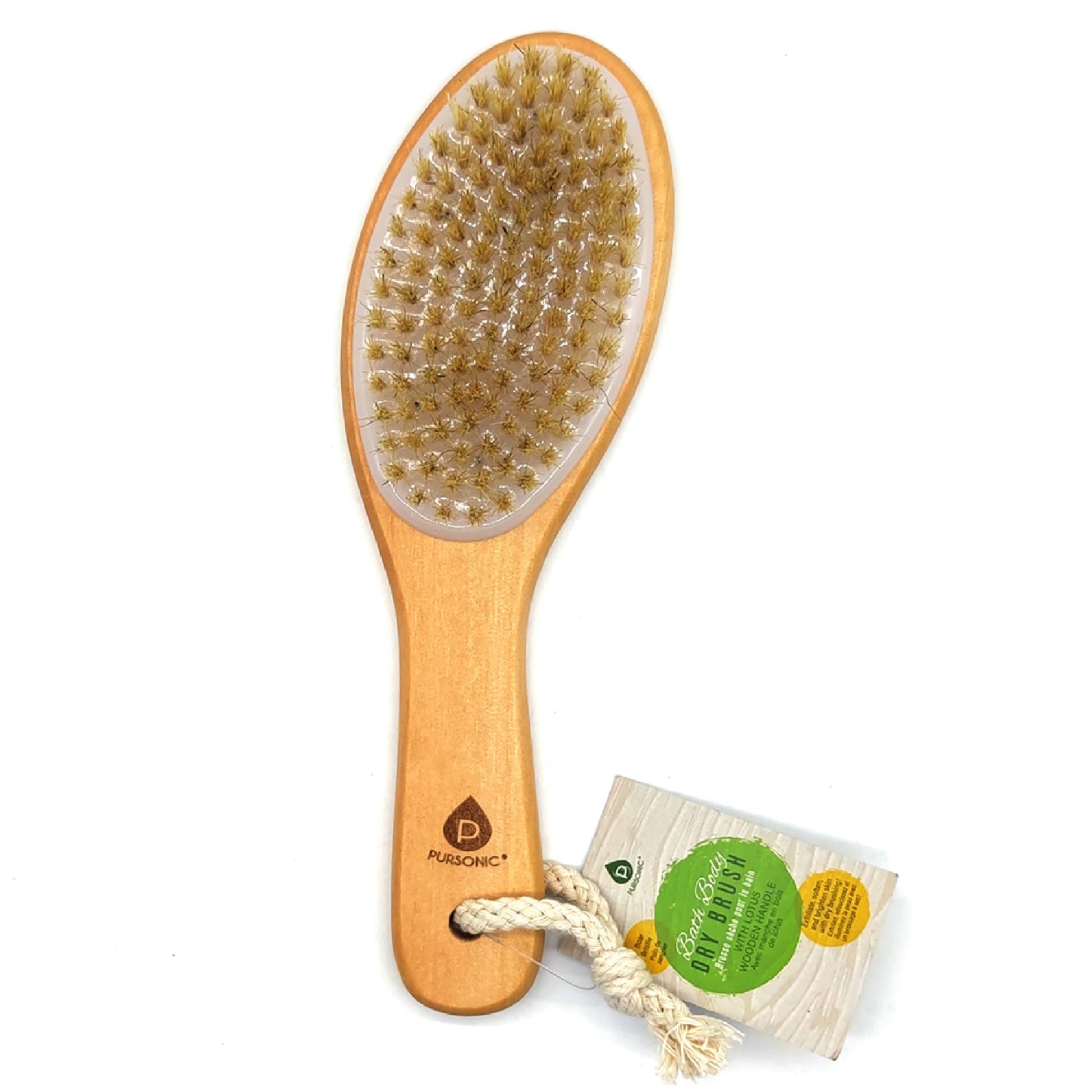 Bath Body Brush With Lotus Wooden Handle-0
