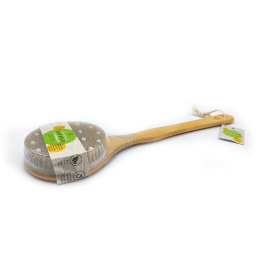 Boar Bristle & Rubber Massager with Lotus Wooden Handle-0