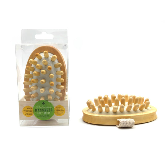 Rubber Massager with Lotus Wooden Handle-0