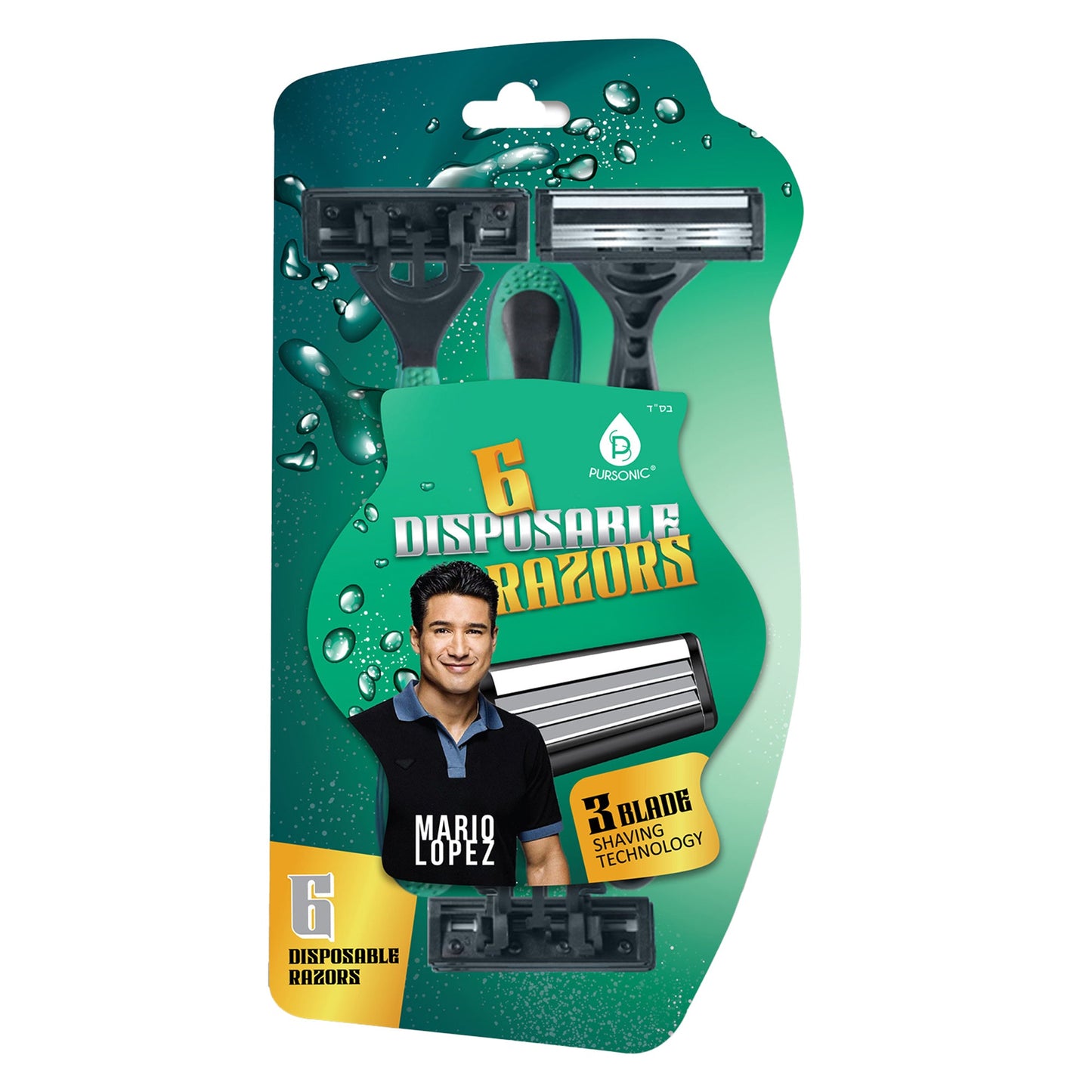 Mario Lopez 6 Disposable Razors - 3 Blade Shaving Surface Technology-1