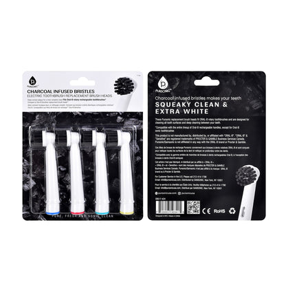 Pursonic Charcoal Infused Bristles Electric Toothbrush Replacement Brush Heads-0