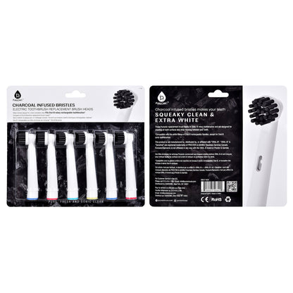 Pursonic Charcoal Infused Bristles Electric Toothbrush Replacement Brush Heads-1