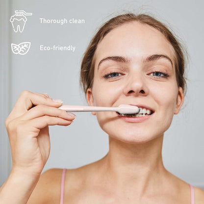 Natural Radiance Combo: Activated Coconut Charcoal Powder Natural Teeth Whitener + 100% Eco-friendly Cedarwood Toothbrushes (6 Pack)-1