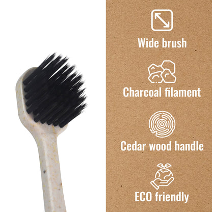 Wide Brush Head Charcoal Toothbrush-1