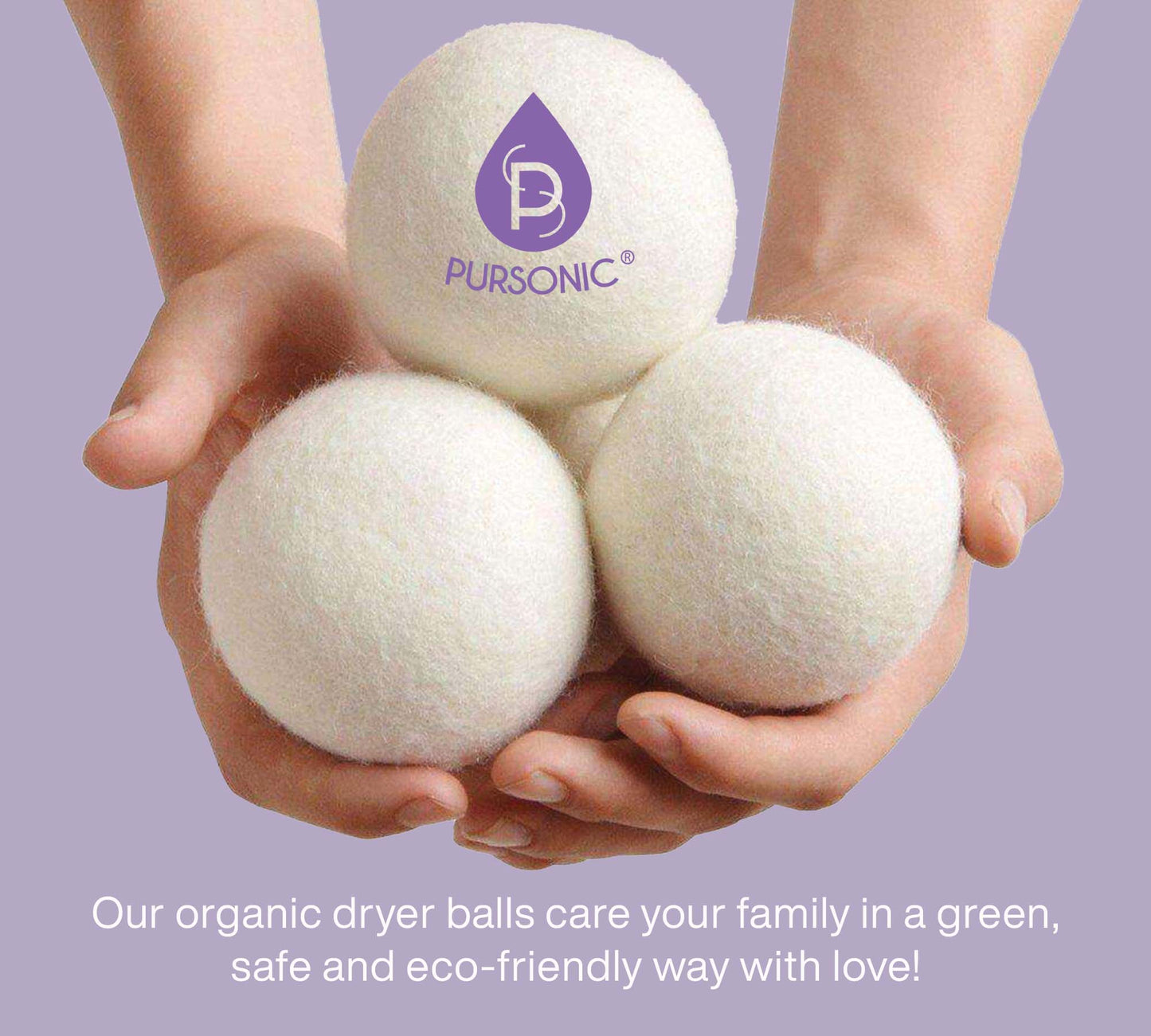 Wool Dryer Balls Bundle - Reusable Laundry Balls Made from Pure New Zealand Wool - Includes Lavender & Peppermint Oils-4