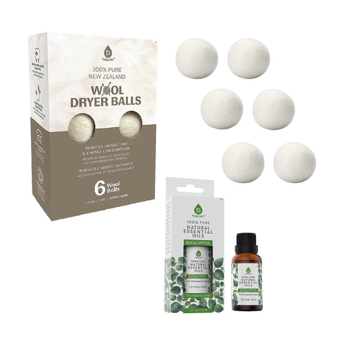 Pursonic Laundry Care Bundle – Wool Dryer Balls & Essential Oil Set-0
