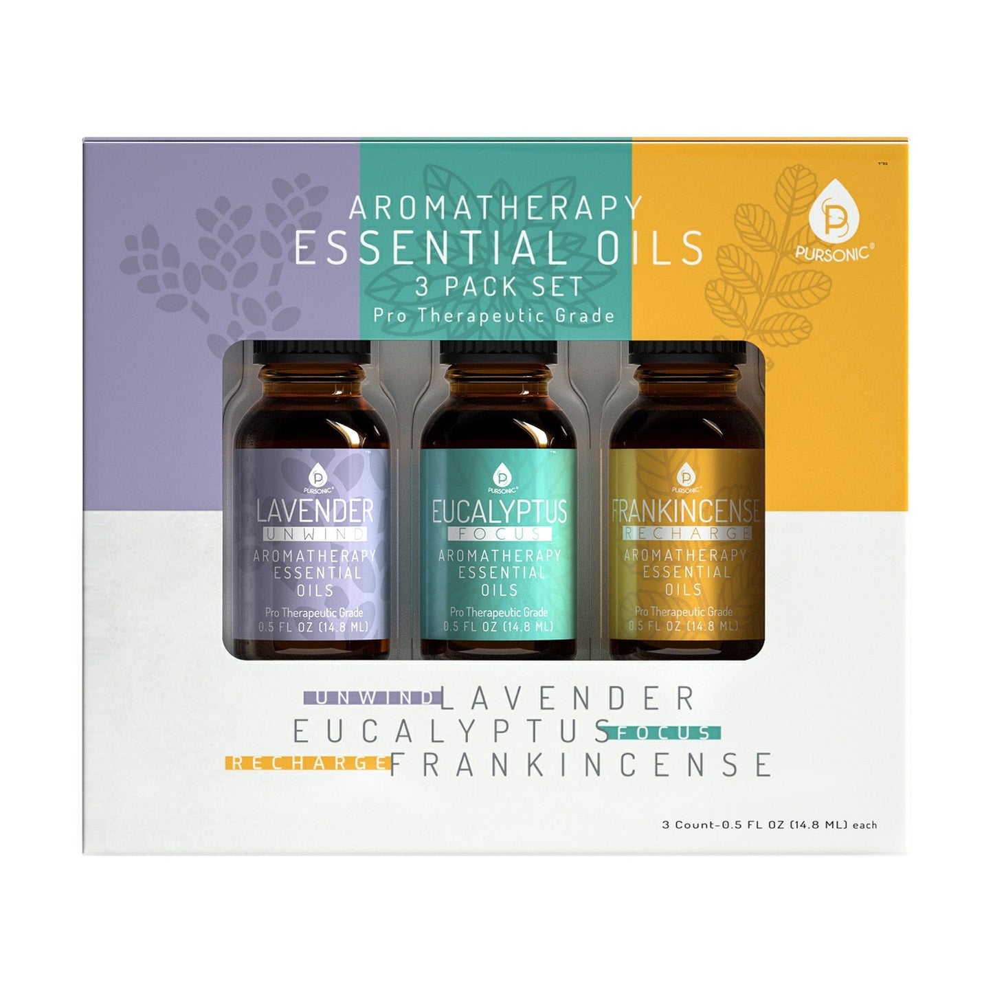 3 Pack Aromatherapy Essential oils (Lavender, Eucalyptus, Frankincense)-0