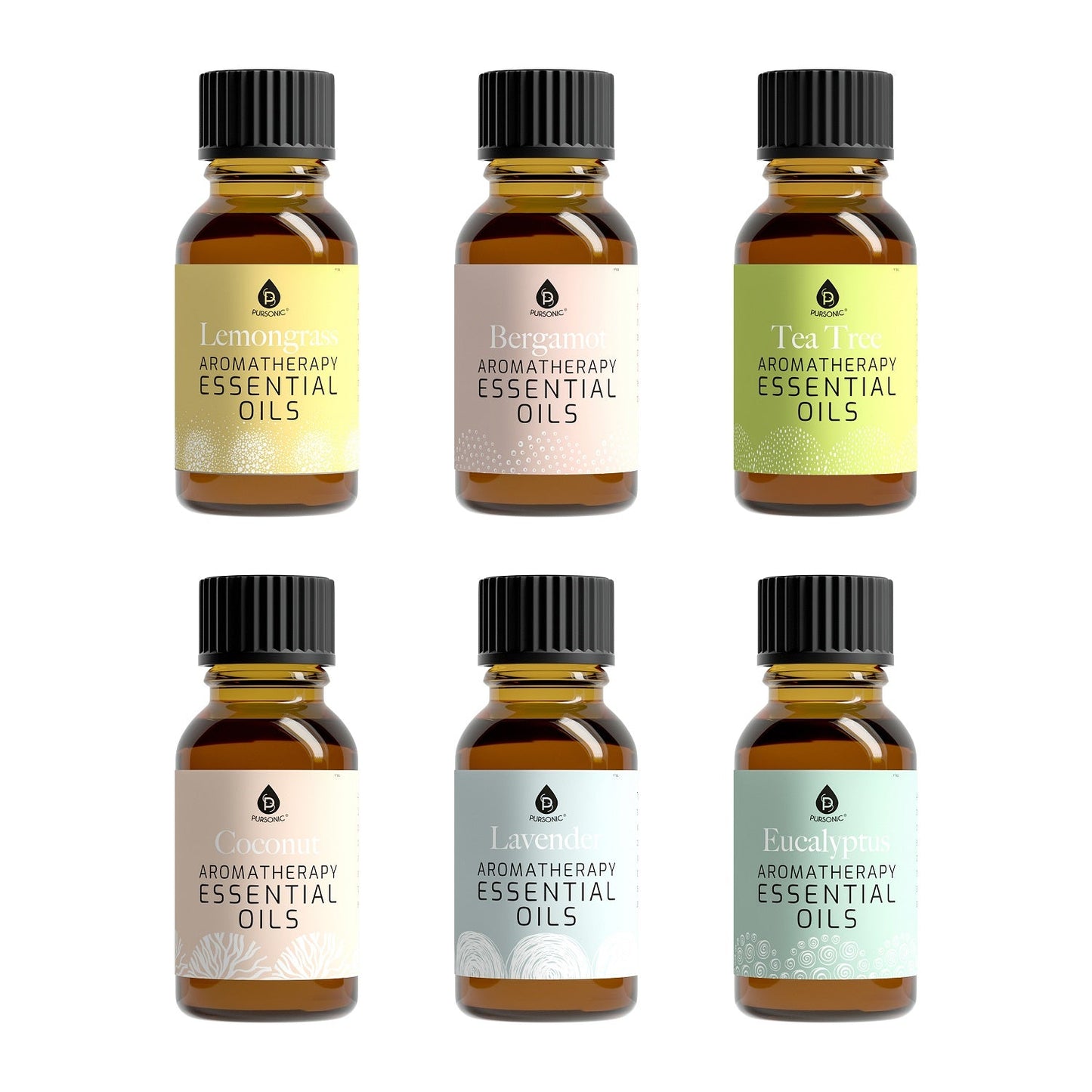 6 Pack of Aromatherapy Essential Oils-1