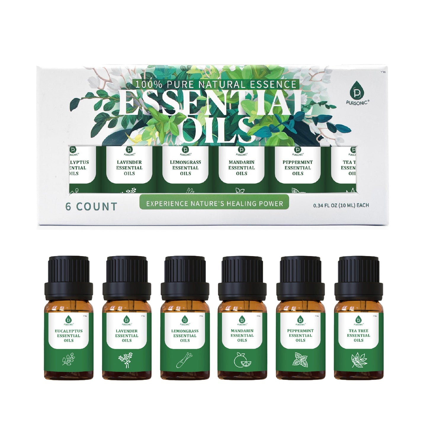 🌿 100% Pure Natural Essence Essential Oils Collection – Aromatherapy at Its Finest! 🌿-0