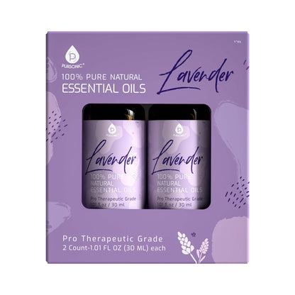 Pursonic 100% Natural Lavender Essential Oils, Pro Therapeutic Grade - 2 Count 30ML Each-2