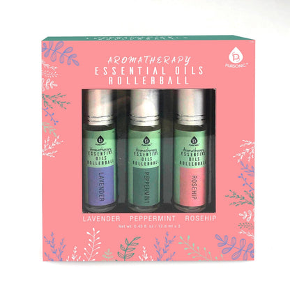 Aromatherapy Essential Oil Rollerballs (Lavender, Peppermint, Rosehip)-0