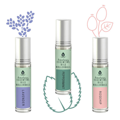Aromatherapy Essential Oil Rollerballs (Lavender, Peppermint, Rosehip)-2