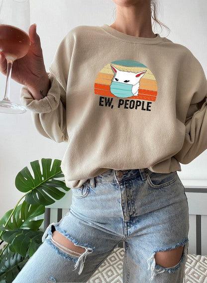 Ew People Sweatshirt Digitally Printed Patterns For Fashion Forward Trendsetters Made In USA
