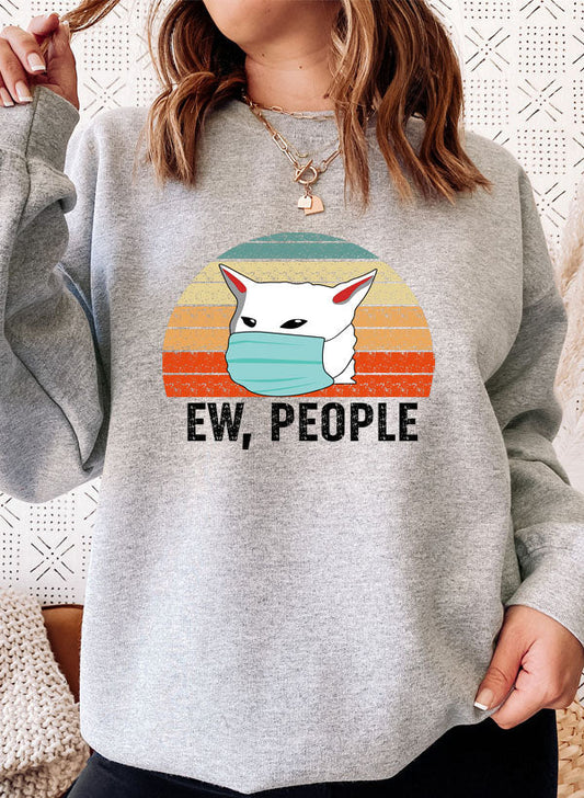 Ew People Sweatshirt Digitally Printed Patterns For Fashion Forward Trendsetters Made In USA