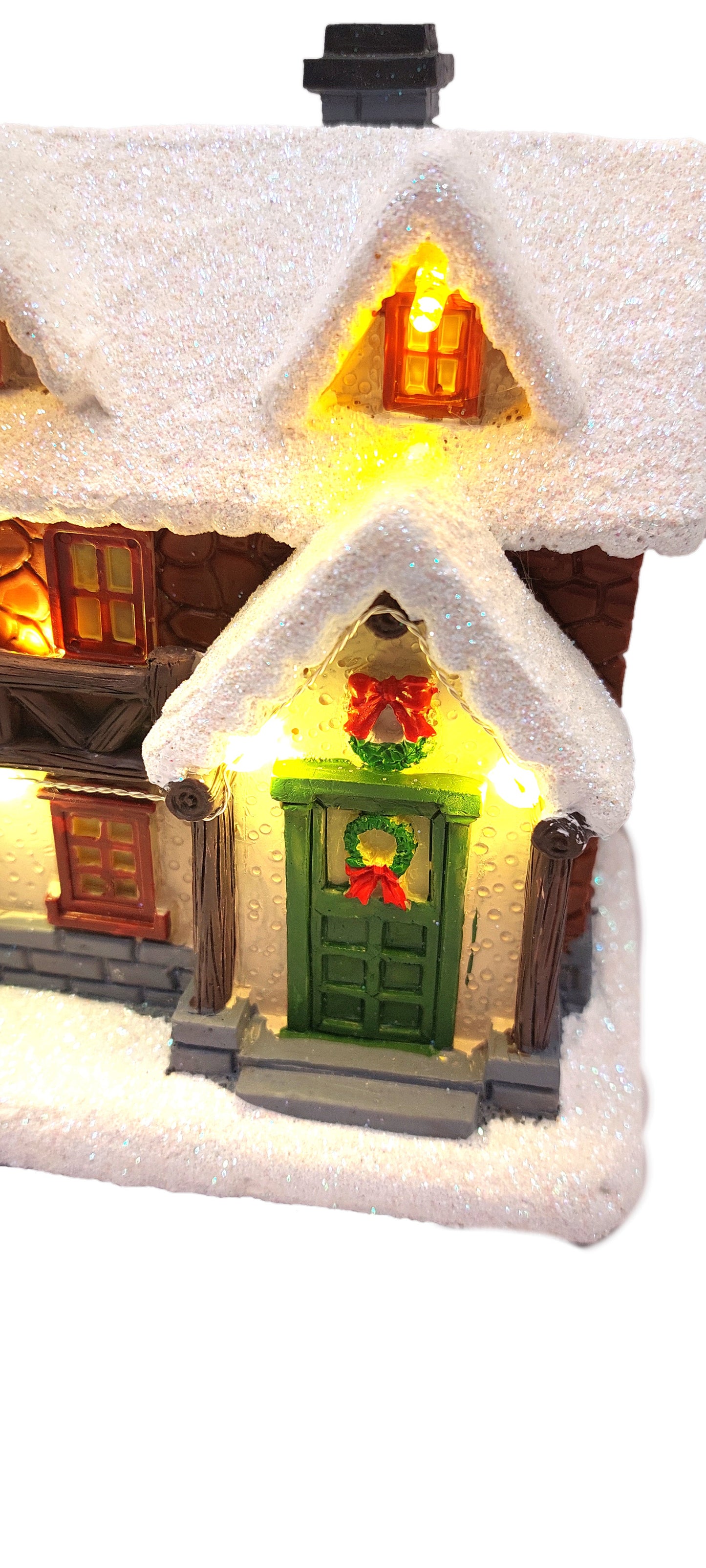 Christmas Cabin with Lights - Christmas Village Collection by Wizardi F07-N6-1B-2