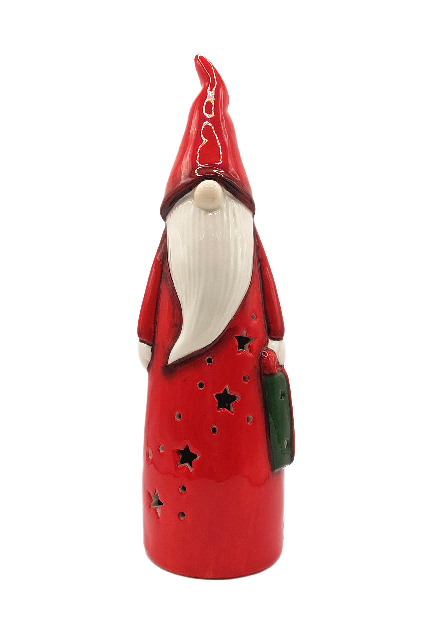 Christmas Ceramic Ornament - Red Gnome by Wizardi F07N7-1-1