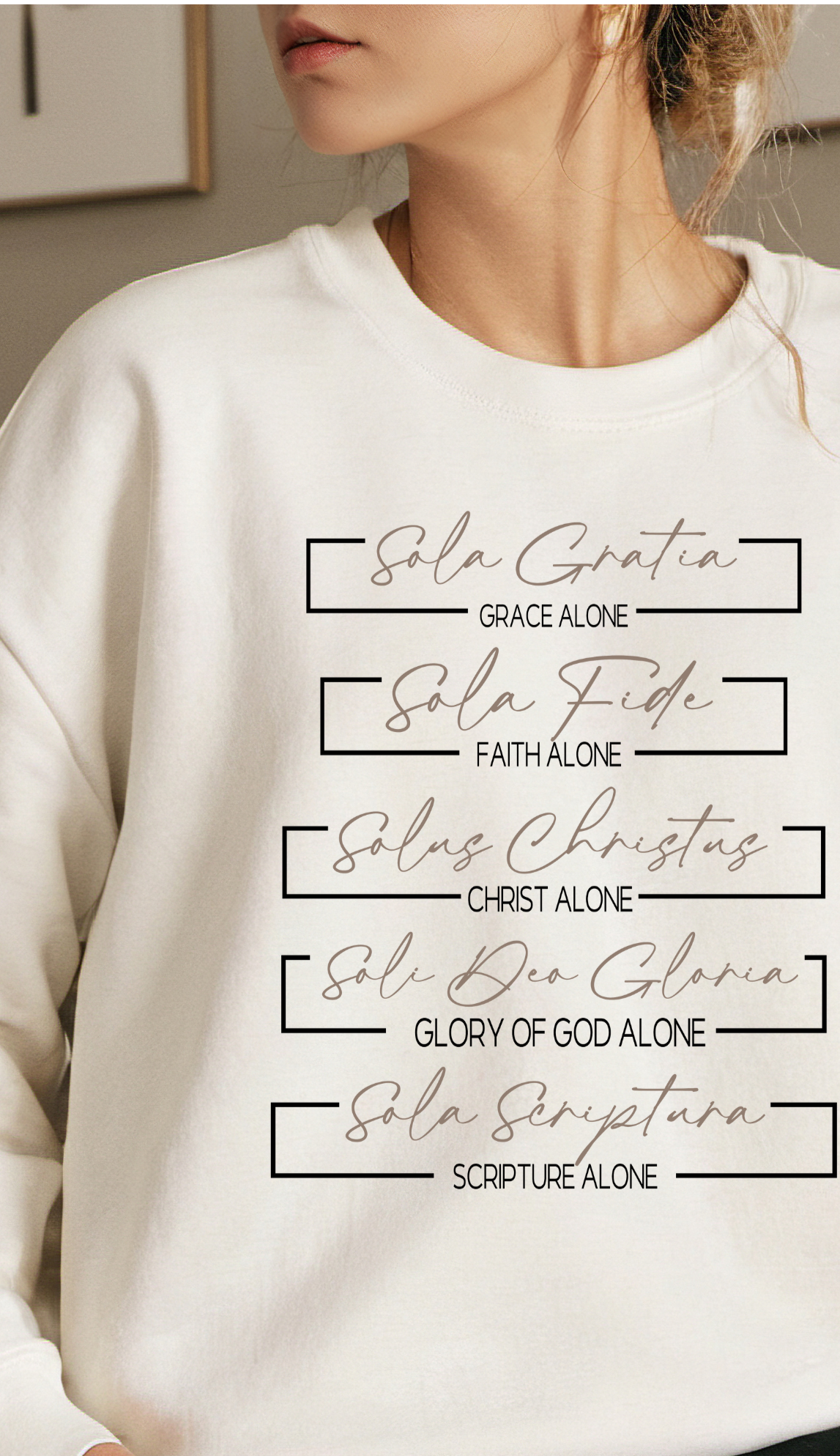 Christian Sweatshirt-Reformed Theology- Faith based-0