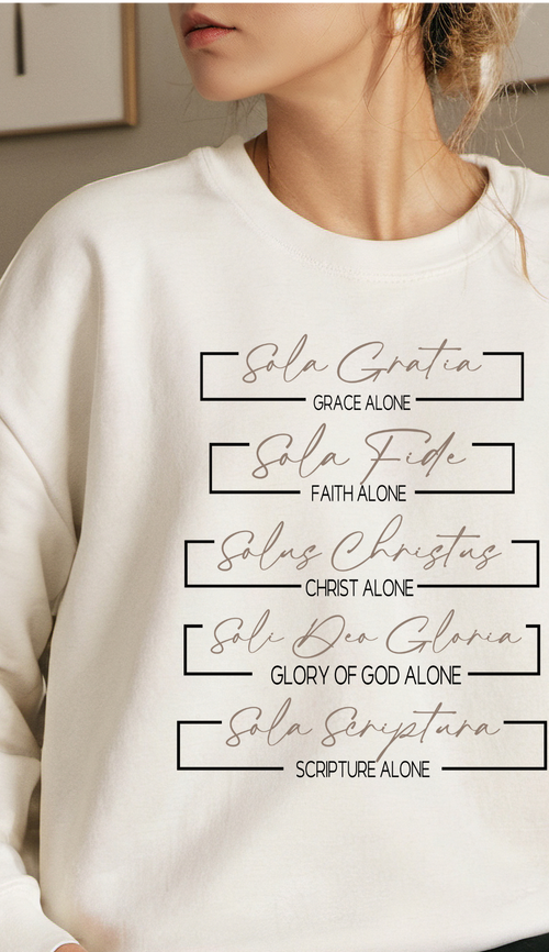 Christian Sweatshirt-Reformed Theology- Faith based-0