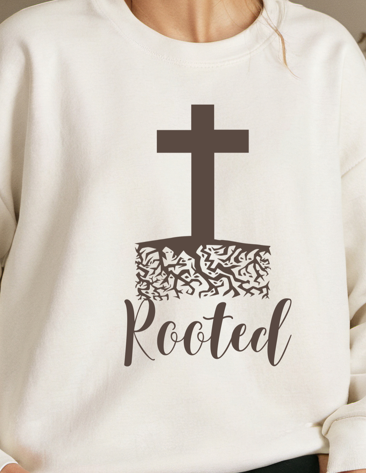 Christian Sweatshirt- Rooted- Faithbased-0