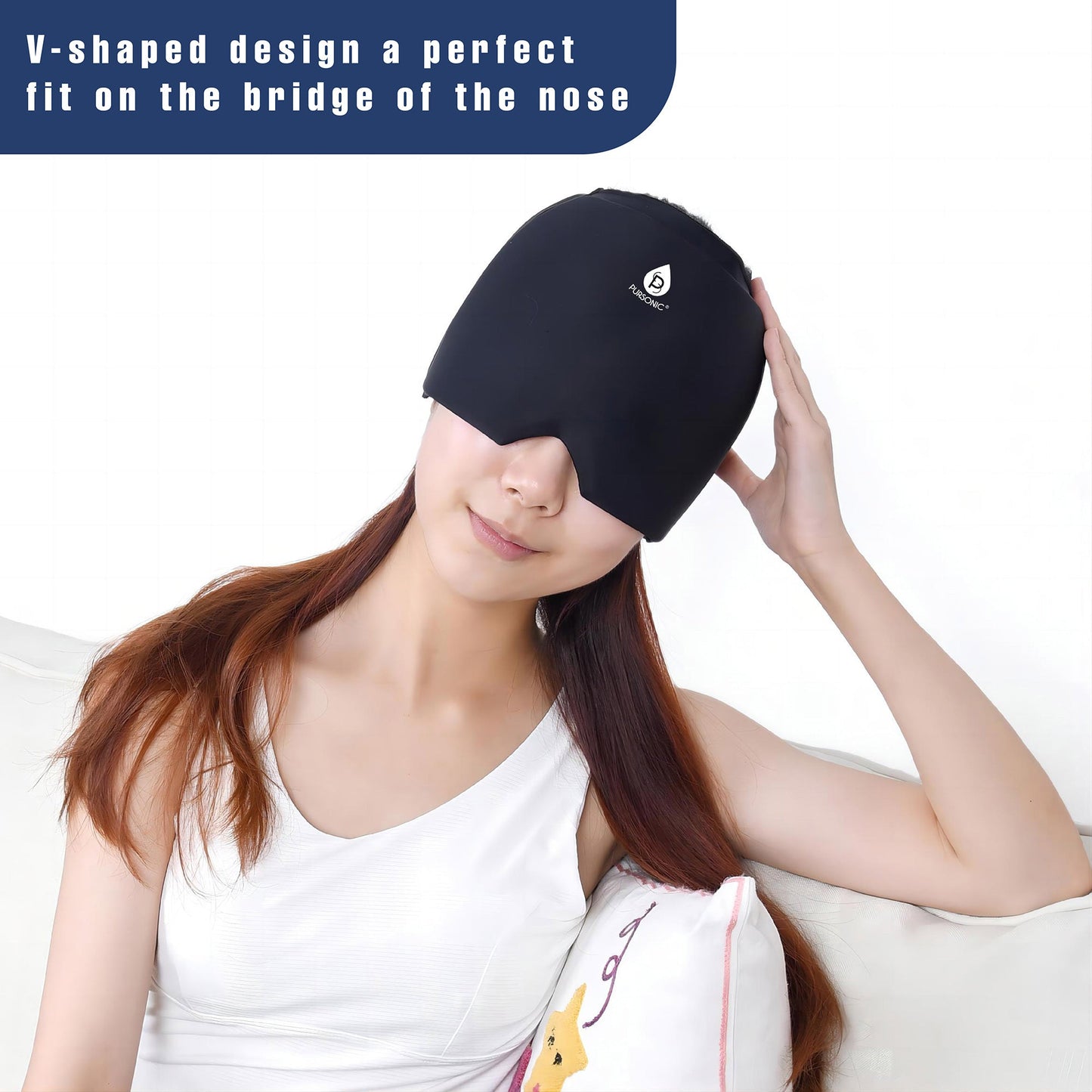 Reusable Hot and Cold Gel Ice Head Wrap – Instant Migraine Relief Cap-2