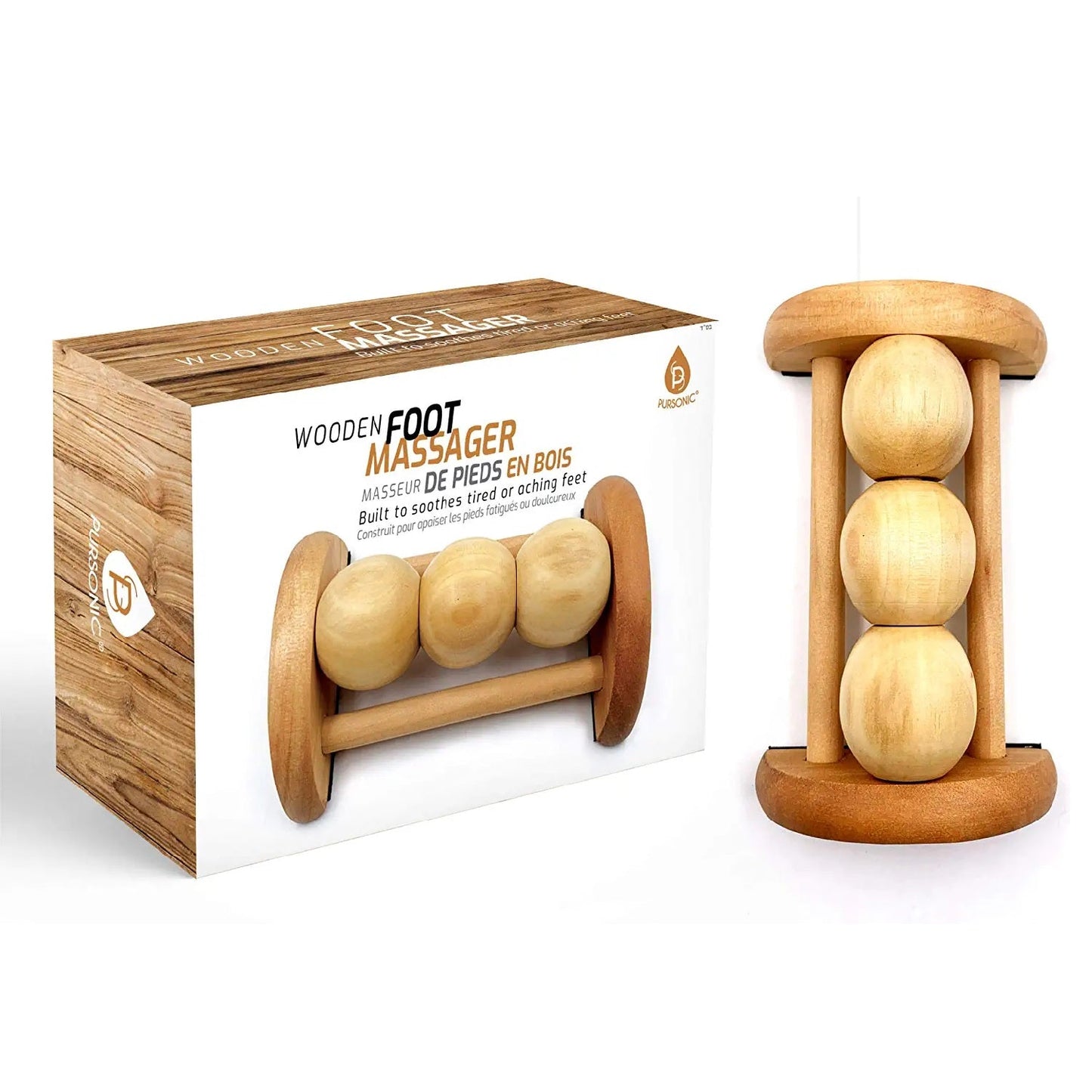 All Natural Wooden Foot Massager Roller-0