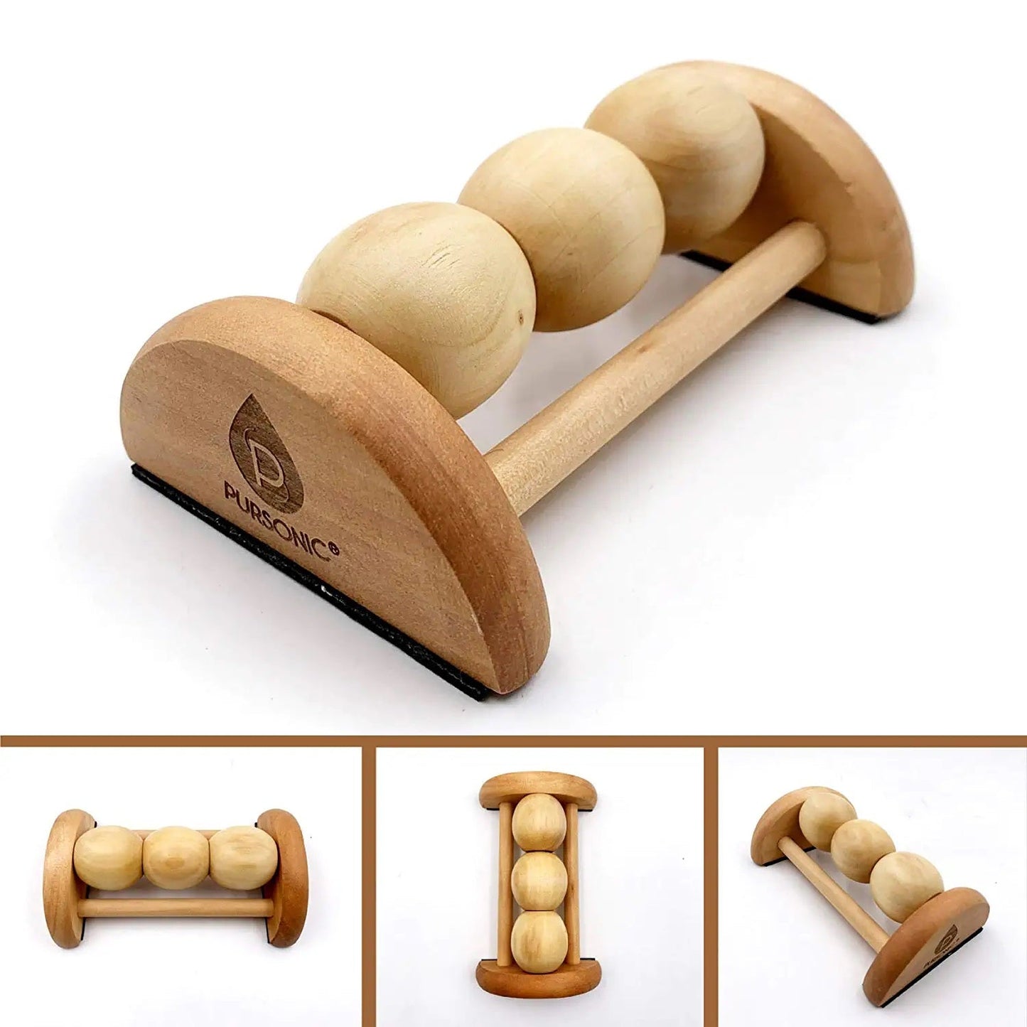 All Natural Wooden Foot Massager Roller-2