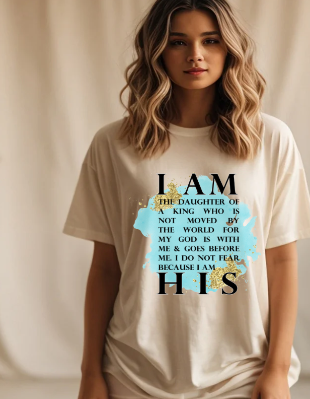 Christian T-shirt- I am His- faith￼ based-0