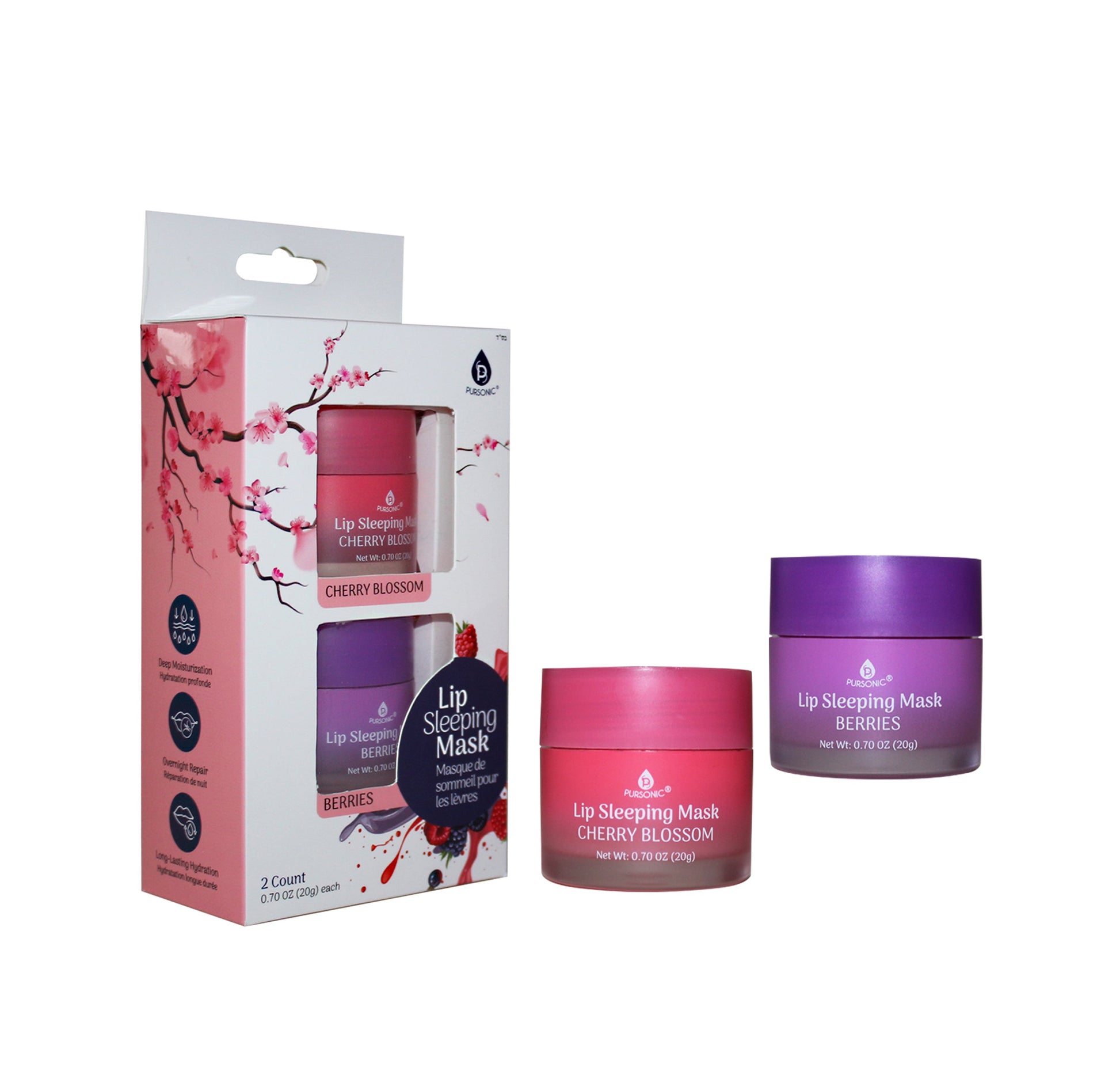 Lip Sleeping Mask 2 Pack- Cherry Blossom & Berries-0