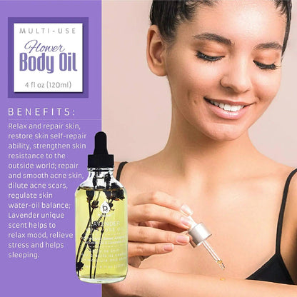 Lavendar Flower Multi Use  Body Oils 4 Oz-3