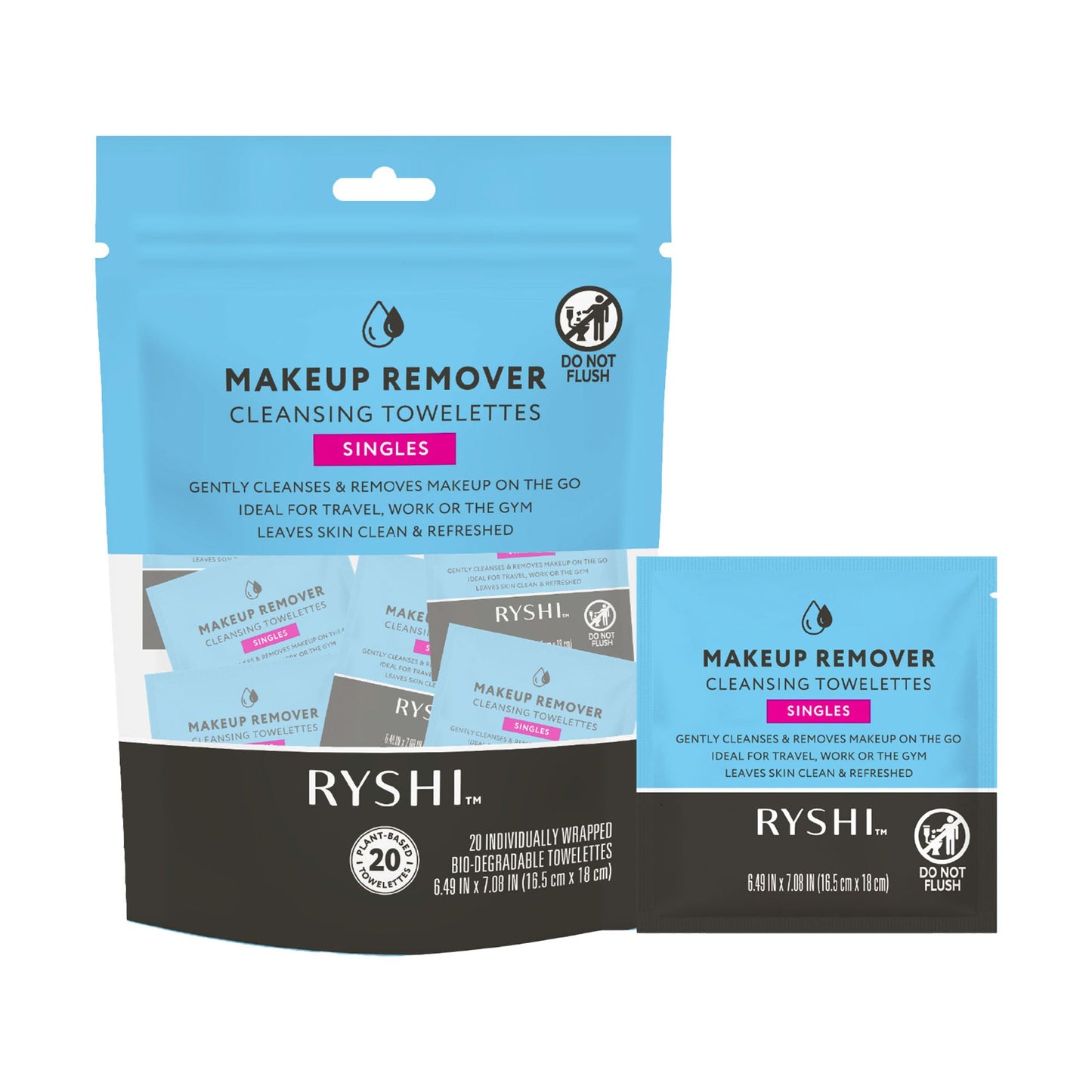 Makeup Remover Cleansing Towelettes – Individually Wrapped, Travel-Friendly, Safe for Face, Lips & Eyes-0