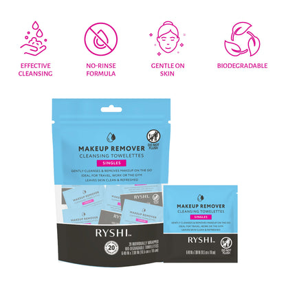 Makeup Remover Cleansing Towelettes – Individually Wrapped, Travel-Friendly, Safe for Face, Lips & Eyes-1