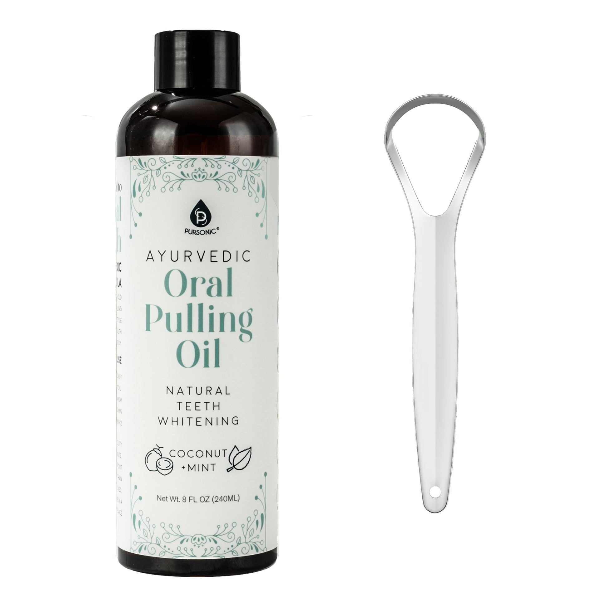 Oral Pulling Oil with Tongue Scraper-1