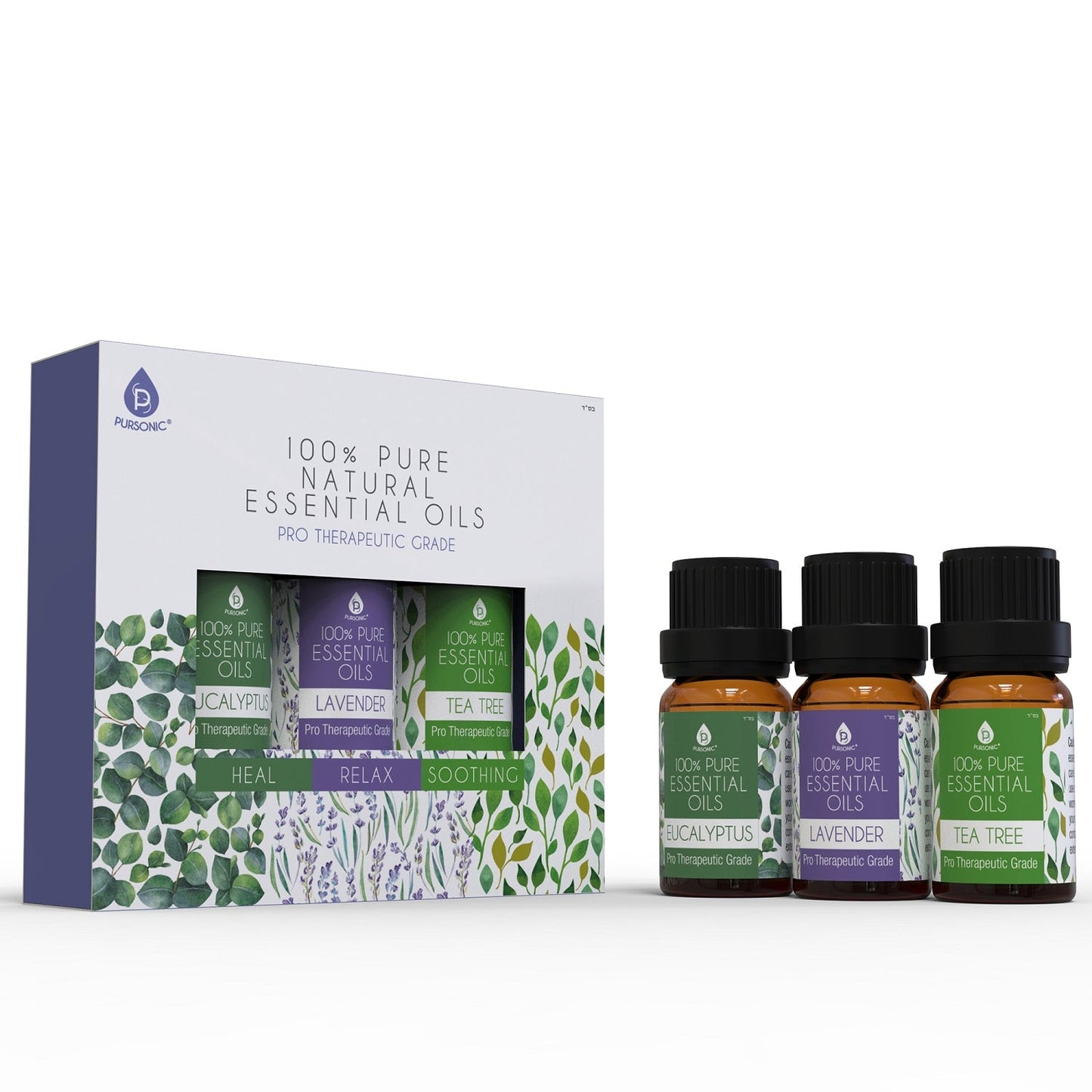3 pack of 100% Pure Essential Oils (Eucalyptus, Lavender & Tea Tree)-0