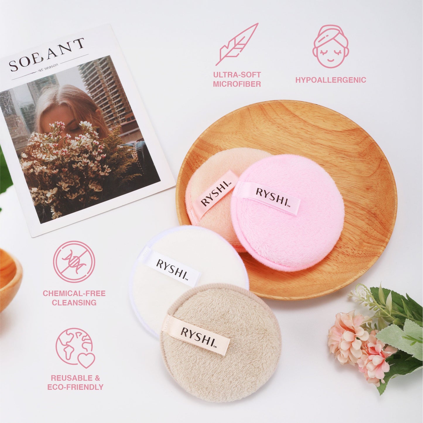 Flawless Finish & Fresh Skin Bundle: Reversible Sponge + Reusable Makeup Remover Cloths-1