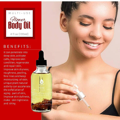 Rose flower Multi Use Body Oils 4 Oz-3