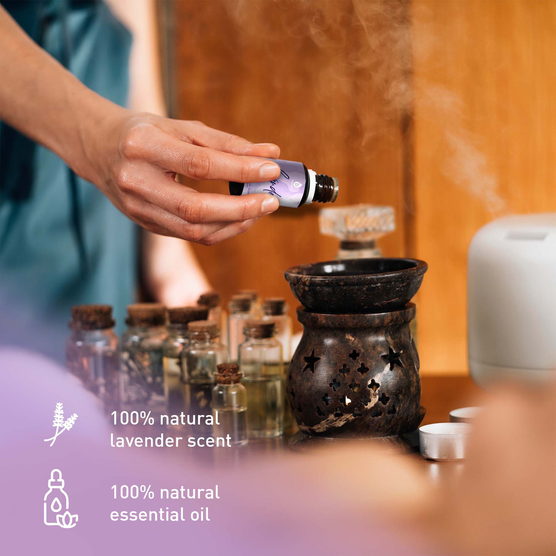 Pursonic 100% Natural Lavender Essential Oils, Pro Therapeutic Grade - 2 Count 30ML Each-1