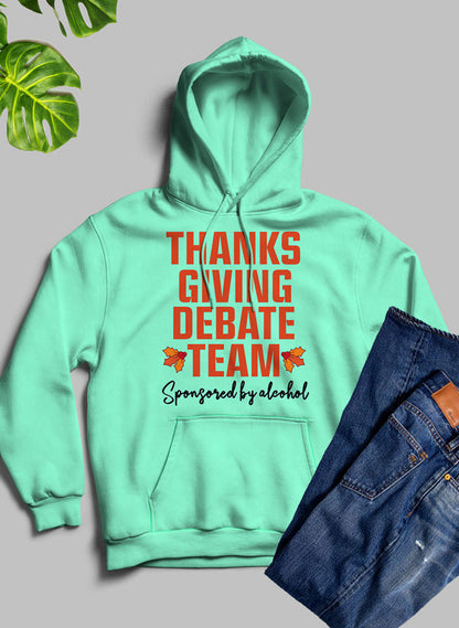 Debate Hoodie Thanksgiving Edition Heavyweight Fleece For Debaters USA Made Digitally Printed Art