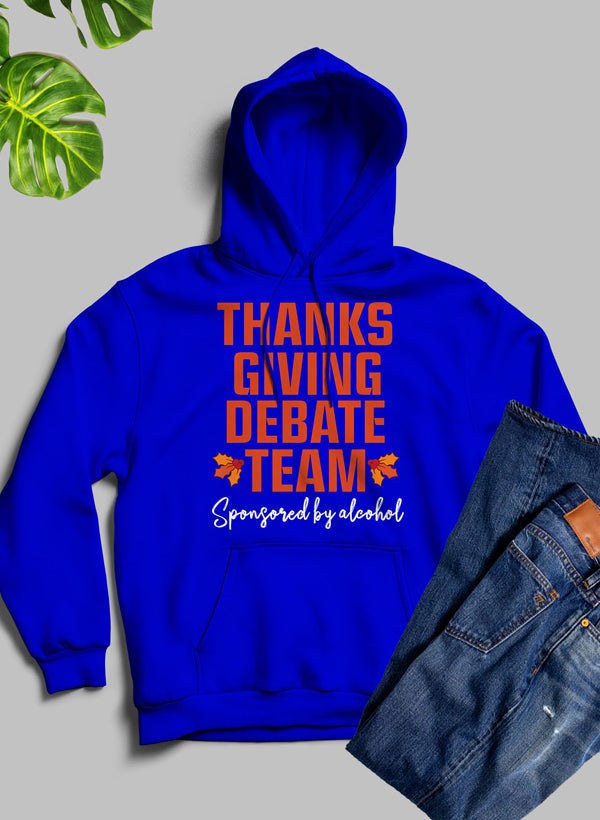 Debate Hoodie Thanksgiving Edition Heavyweight Fleece For Debaters USA Made Digitally Printed Art