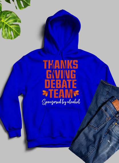Debate Hoodie Thanksgiving Edition Heavyweight Fleece For Debaters USA Made Digitally Printed Art