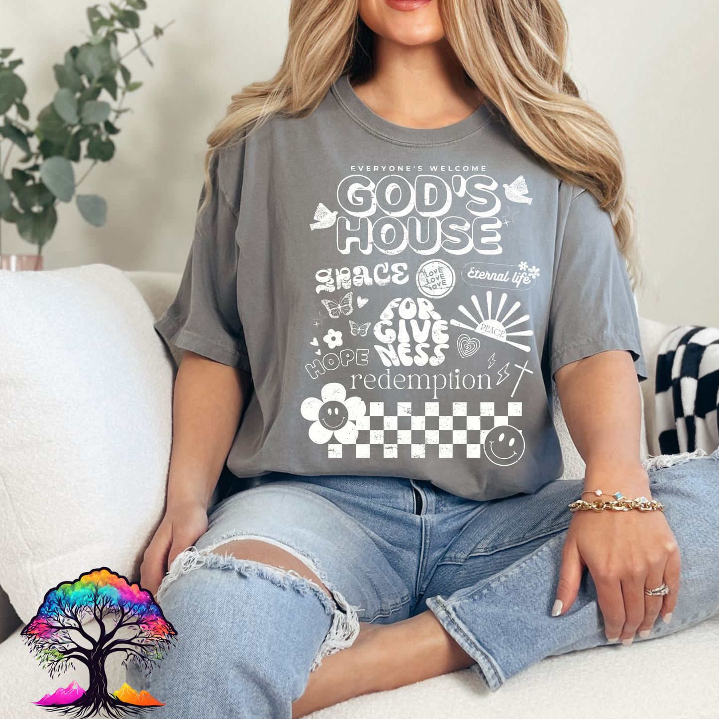 Christian Tshirt- Gods House- Boutique Brand-0