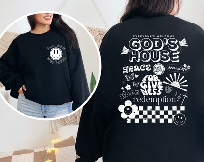 Christian Apparel-Gods House- Sweatshirt Style-0