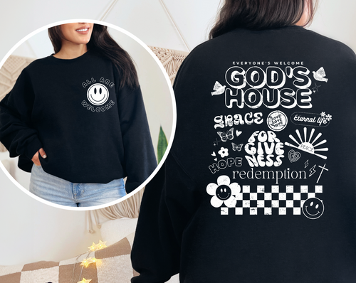 Christian Apparel-Gods House- Sweatshirt Style-0